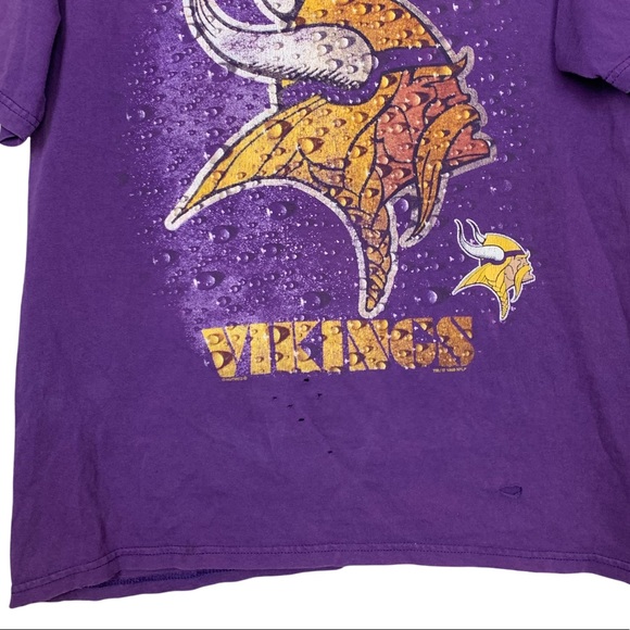 Minnesota Vikings T-Shirt 1998 NFL Heavy Patina Lee Sport Mens Medium MN Vintage - Picture 6 of 13